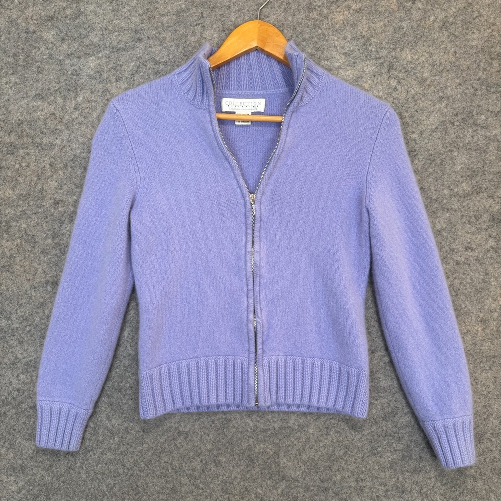 Collection Fiftynine Bloomingales 100% Cashmere Sweater Medium (runs small)‎ Zip